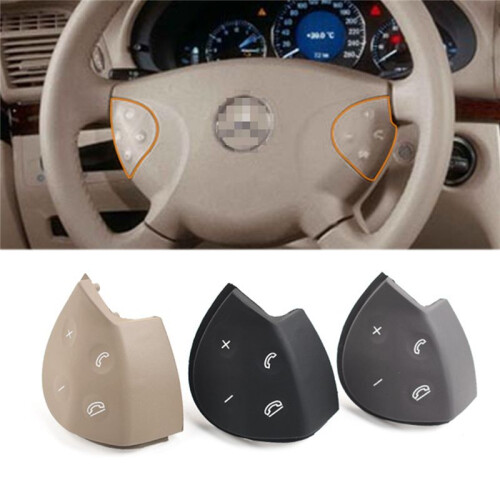 Car Steering Wheel  Control Button Trim Cover for   E-Class W211 E320 E350 E550 2003-2006 Black 1