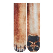 (Dog, One-size) 3D Cat Dog Chicken Feet Socks | Novelty Animal Paws Design, and Elastane, Machine Washable, Ideal for Thanksgiving and Christmas Gifts