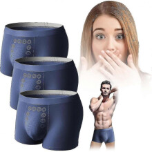 (4XL, Light blue) 3pcs  Energy-field-therapy Men's Underwear,energy Field Therapy Men's Underwear Energy Field Therapy Men Pants