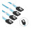 4 Ports SATA to SATA Cable for Server Mining 100cm 5