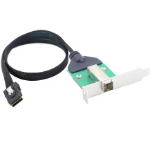 External Mini SAS HD SFF-8644 Female to Mini SAS SFF-8087 36P Male Data Server Raid Cable Adapter for Data Server 0.5M