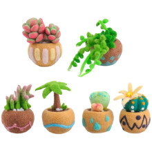 Dierlijke Plant Wol Vilten Set Ambacht Met Natuurlijke- 6