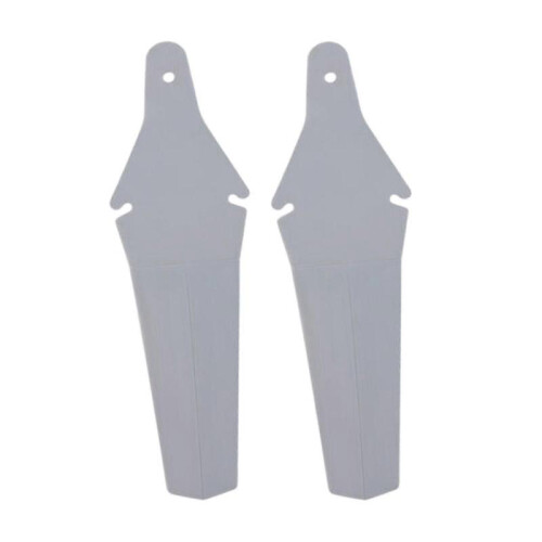 (Gray)2x Bicycle Mudguard Easy To Install Riding Replacement Part Biking Saver White