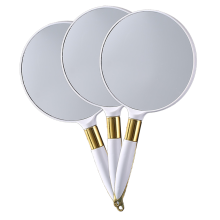 Miroir de coiffure pour barbier, design ergonomique, en plastique ABS, miroir en verre simple face sans grossissement, miroir compact et portable,