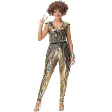 (M,Gold)M-xl Carnival Party Vintage 80's Hip Hop Disco Costume Music Festival Disco Costumes