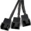 30cm Black Sleeved Cooler Cooling Fan Splitter Power Cable for Computer PC DIY 3