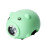(Green)Mardi Gras 2024 Usb Rechargeable Cute Pig Bicycle Light Riding Horn Front Tail Light 1