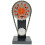 (ORANGE)Steampunk Clock With Movement Gears Home Decor Rotating Gear Clock 1