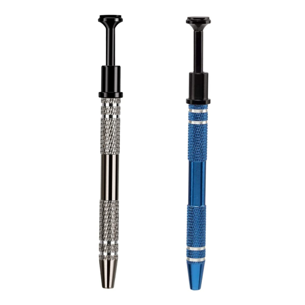 2 Pieces Ic Gripper Chip Grabber Tool Â Precise Tweezers For Picking Up Components Aluminum Ideal For Electronics Projects And Repairs 9365049353243