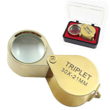 Jeweler Eye Magnifying Glass Magnifier 30x Magnifying Glass with Case 30x Folding Pocket Magnifier Glass Magnifier Botanist Magnifier Jeweler 30X Pock