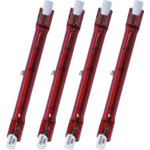 500 Watt Ruby Compatible with Heatmaster R7 Halogen Heater Bulb for Garden Heater - Pack Of 4