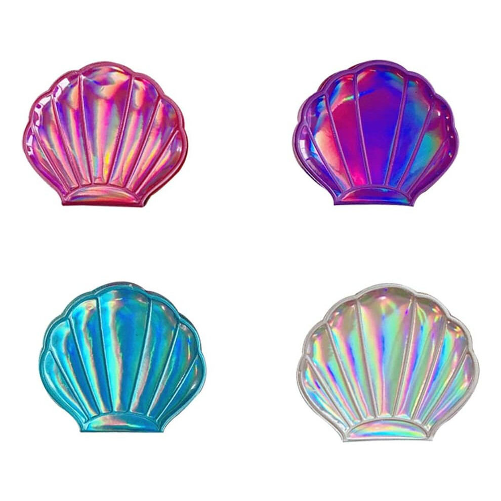 Portable Compact Makeup Mirrors, Gift For Friends, Cute Double-Sided Magnification Mirror, Double-Sided Shell Shaped Cosmetic Mirror, Plastic And Glas