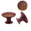 (Red bronze)16 Pieces Cabinet Door Knobs, 30mm Vintage Dresser Knobs Set 2