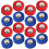 24pcs Mini Shuffleboard Tabletop Rollers Balls Shuffleboard Curling Replacement Accessories 3