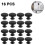 (Black)16 Pieces Cabinet Door Knobs, 30mm Vintage Dresser Knobs Set 1
