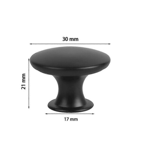 (Black)16 Pieces Cabinet Door Knobs, 30mm Vintage Dresser Knobs Set 2