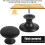 (Black)16 Pieces Cabinet Door Knobs, 30mm Vintage Dresser Knobs Set 5