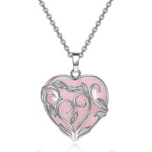 Crystal Necklace Reiki Healing Crystal Natural Gemstone Love Heart Flower Leaf Gift