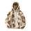 (M,White)Teddy Bear Print Warm Jacket For Womens 1