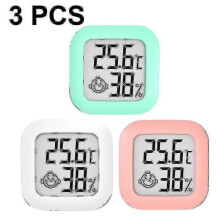 3 Pack Indoor Thermometer , Humidity Gauge Meter Digital Hygrometer Room Thermometer for Home, Hight Accurate Temperature And Hk