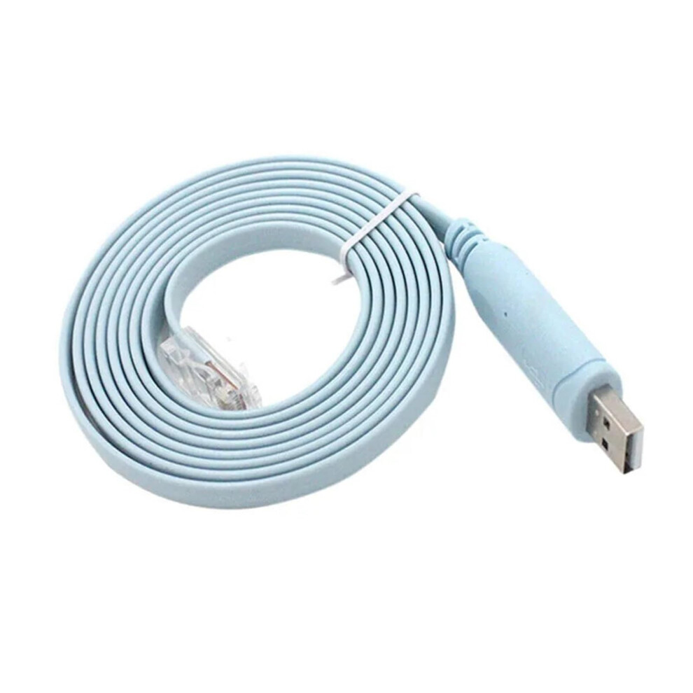Adapter Cable Cord Usb To Rs232 Serial To Rj45 Cat5 Console For Routers Blue 9412369404619