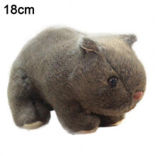 (18cm,Brown)Cotton Practical Plush Stuffed Wombat Toy Photograph Prop Stuffed Wombat Toy Lovely Appearance For Living Room