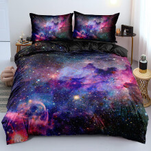 Space Themed Duvet Cover for Teen Kids Twin Size Bedroom Decor