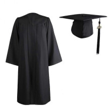 (XXL,Black)2022 Adult Zip Closure University Academic Graduation Gown Robe Mortarboard Cap