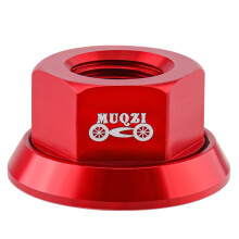 Radial nut for bicycles, 7075 aluminum alloy, screw spit, hex nut, road replacement part red