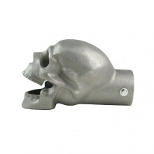 Skull Exhaust Tip Halloween Style Stainless Metal Heat-resistant Cool Motorcycle Exhaust Pipe Decor No Deformation Easy Installation Motorcycle Suppli