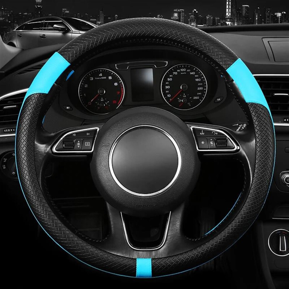 Steering Wheel Universal In All Seasons Car Steering Wheel Cover Sweat Absorbent, Wear Resistant And Nonslip(Color:blue2) 9365049354219