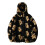 (XL,Black)Teddy Bear Print Warm Jacket For Womens 1