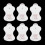 12pcs/6Pairs Replacement Electrode Pad for Omron Massagers Elepuls Long Life Pad 2