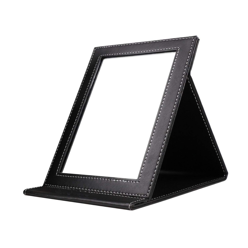 Folding Mirror Clearly Hd for Portable Travel, Ultrathin Vanity Mirror Durable Design & Adjustable Stand for Camping, Home