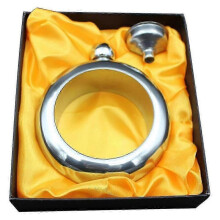 (steel natural color)Liquor Flask For Women With Funnel-stainless Teel Bangle Brlet Flask Wrist Jewelry For Women,3854!ZZ17