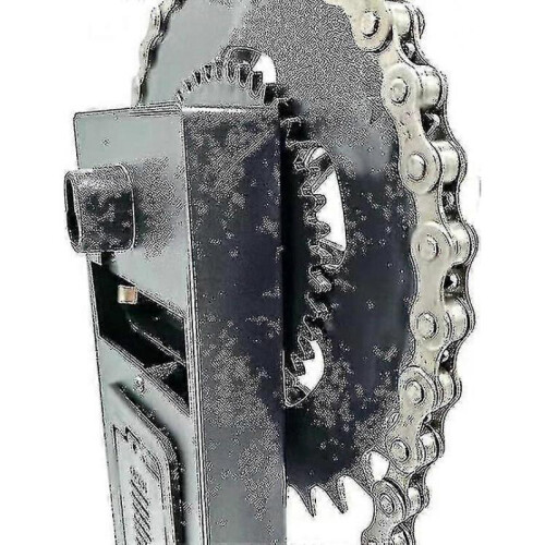 (BLACK)Steampunk Clock With Movement Gears Home Decor Rotating Gear Clock 2