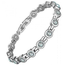 (Blue)Magnetic Bracelet Women, Lymphatic Drainage Therapeutic Magnetic Bracelets Pain Relief Arthritis Adjustable
