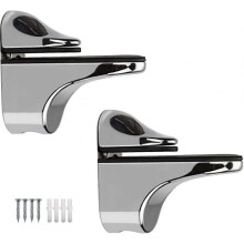 2-Part Adjustable Glass Shelf Bracket, Support for 5-20mm Thick Wood/Glass Shelves