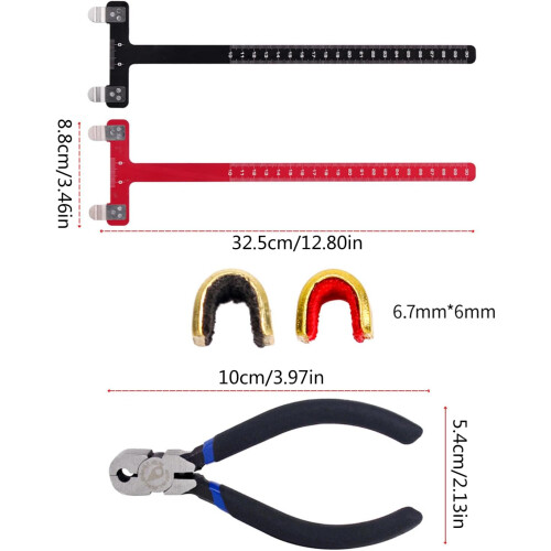 Square bow ruler archery bow square Tshaped measuring tools for recurve bow and compound bow archery support ruler black Ref: 1352 2