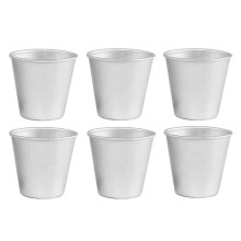 6 Pcs Aluminium Dariol Mould Baking Cup Dariole Pudding Dessert Creme Moulds Round Nonstick Egg Tar