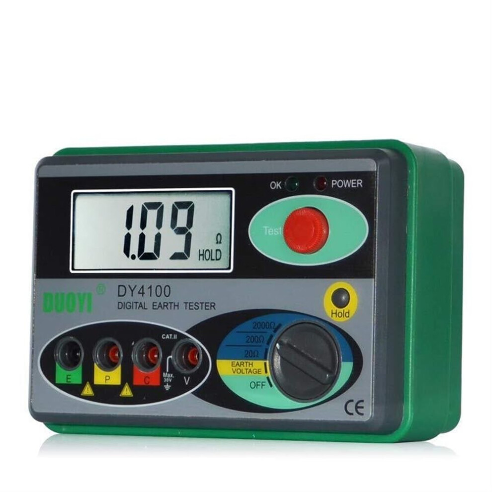 Dy4100 Digital Multimeter Earth Resistance Tester Ground 0-2000 Ohm Meter Resistance Tester 9365049354585