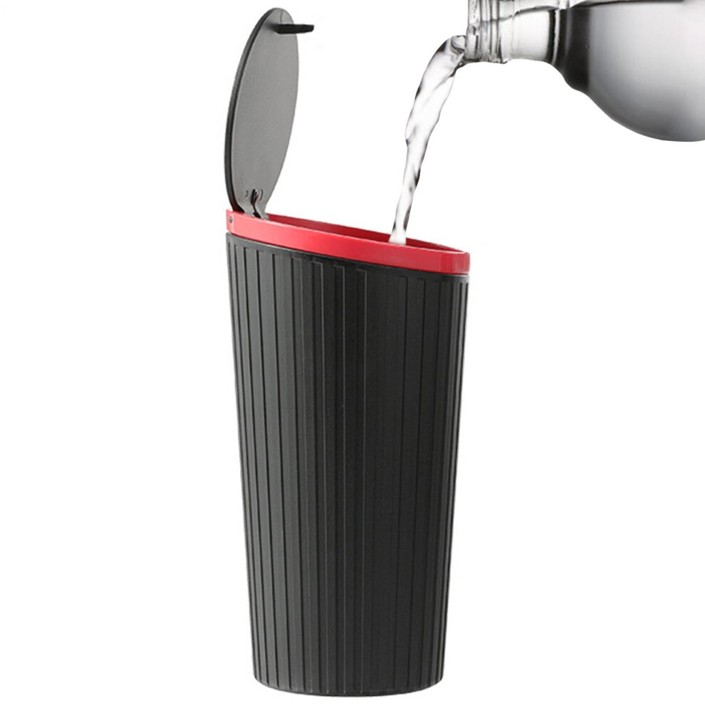 Car Cup Holder Garbage Can Auto Garbag Container Cup Holder Car Interior Accessories Trash Container For Truck, Rv, Suv And Travel Red 9412369406859