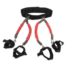 (Red)200lbs Resistance Bands Boxing Fitness Training Belt Leg Strength Exercise