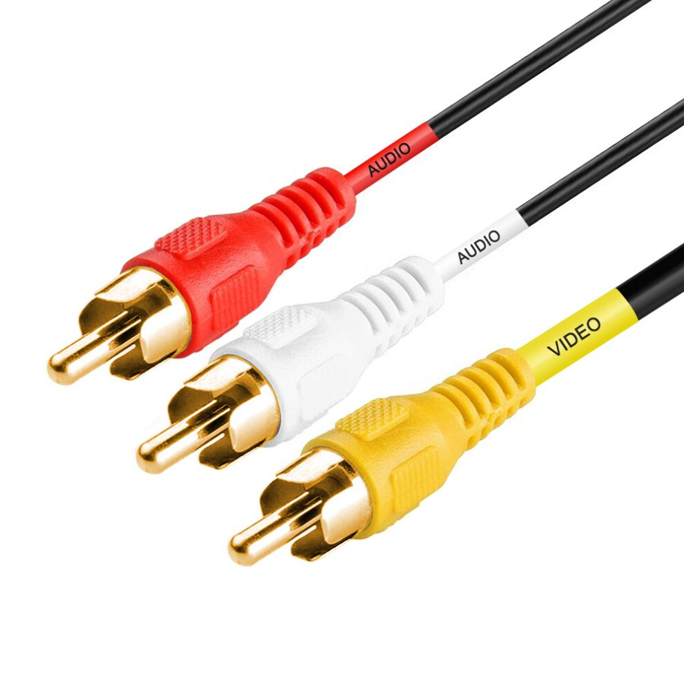1 Plated Rca Composite Video Audio A/V Av Cable For Home Theater 50 Feet Gold 9189345680571