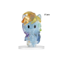 Puzzle di blocchi da costruzione Little My Pony Crystal, giocattolo educativo per la decorazione del