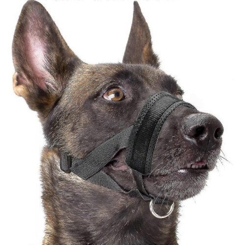 (L,Black)Nylon Soft Dog Muzzle, Anti-bit, Anti-bark, Anti-chew, Adjustable Ring (xl, Black) U New Arrival