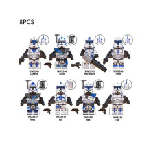 (Set) Wars 8pcs Star Rex Dogma Echo Jesse Tup Minifigure Building Block Kids Gift Fans