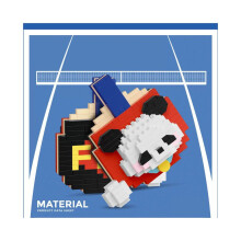 (Style4) Star Creative And Panda Table Tennis Racket Assembly Building Gift Block Toys
