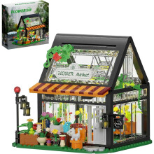 Juguetes de bloques de construcción de casas de flores para niños y adultos, ideas de decoración de