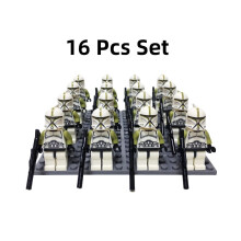 (Green) Star Clone Wars Troopers Minifigures Building Block Toy Set Kids Gifts Baseplate